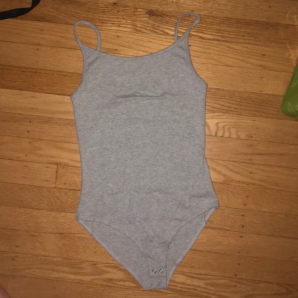 Gray body suit